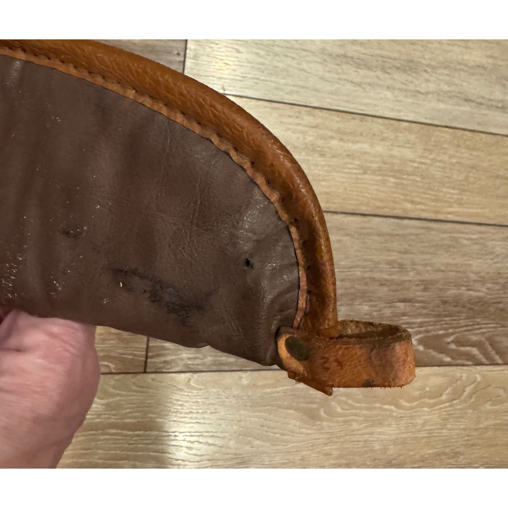 Vintage Brown Padded Soft Rifle Shotgun Case 46 Inch Buckle Closure Carry Handle - Picture 5 of 10